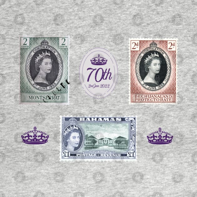 Queen Elizabeth Coronation stamp set by PincGeneral